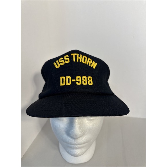 USS Thorn DD-988 Cap 10 Adjustable Snapback Trucker Patch Cap Hat Made In USA - Picture 1 of 7